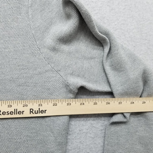 Polo Ralph Lauren Sweater Mens XL Gray Long Sleeve Pullover Mock Neck Zip - Picture 11 of 12